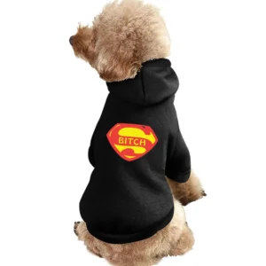 Super hero bitch funny parody Pet Apparel Clothes