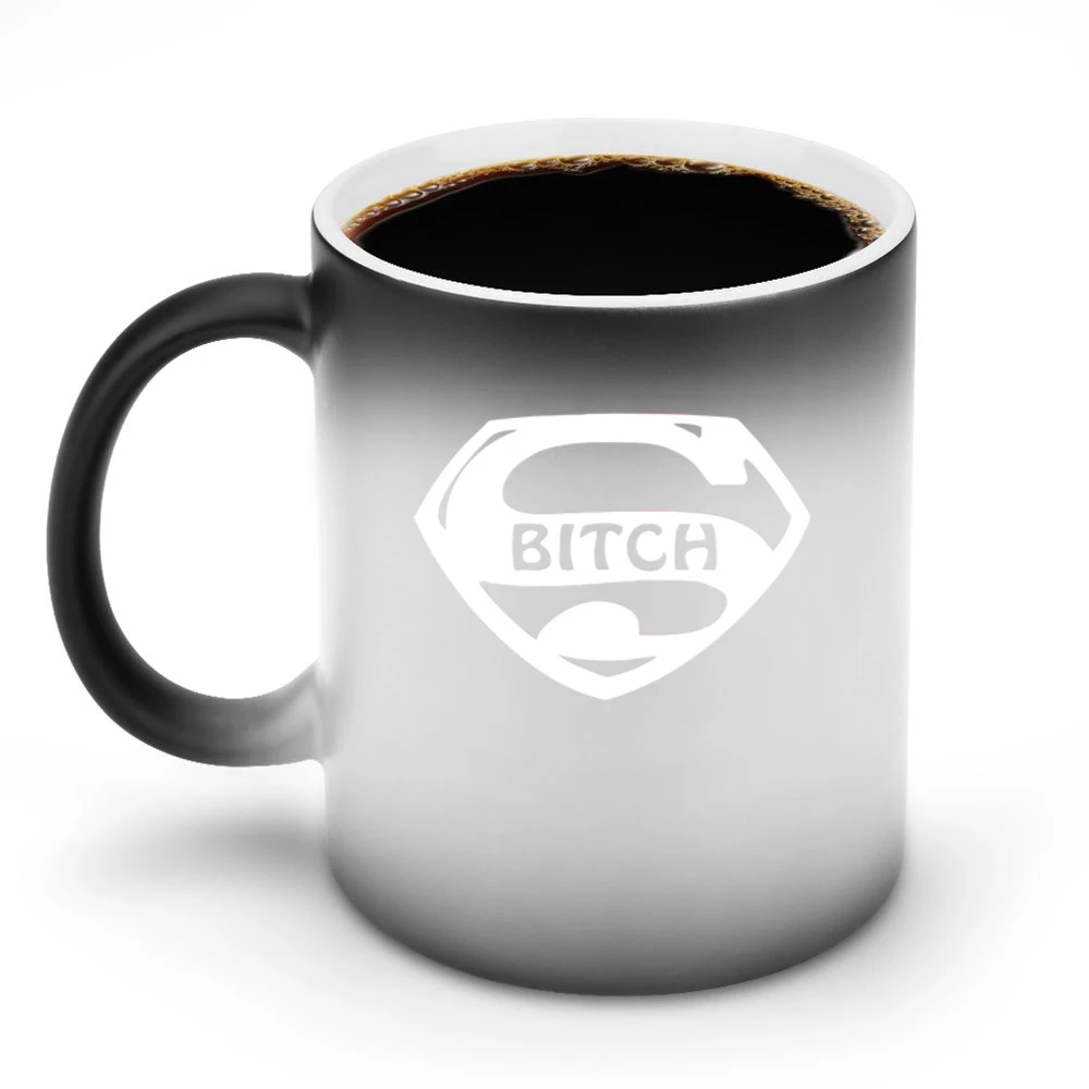 Super hero comic character parody funny super bitch Discoloration Mug