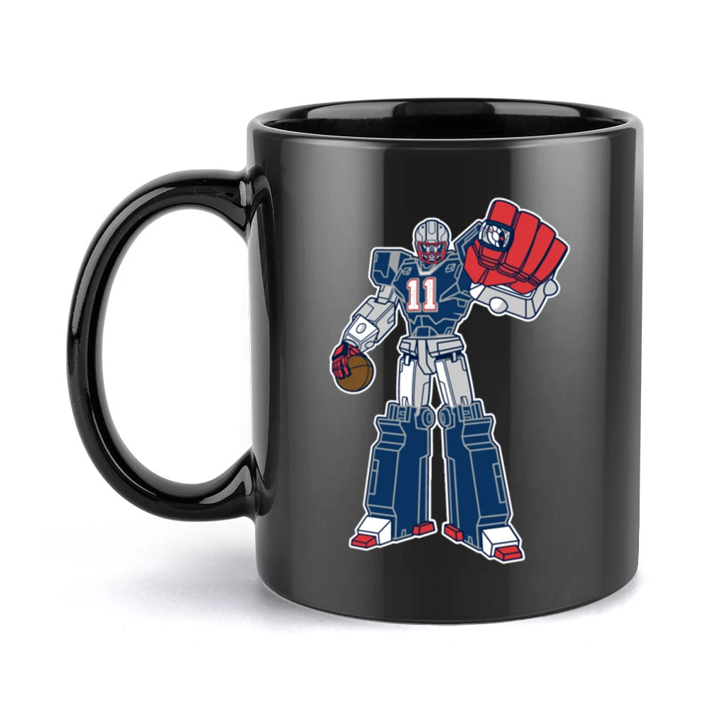 SuperTron Julian Edelman Fun New England Superbowl Football Graphic Fa Black Mug