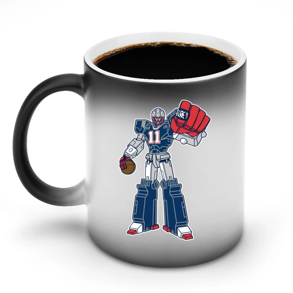 SuperTron Julian Edelman Fun New England Superbowl Football Graphic Fa Discoloration Mug