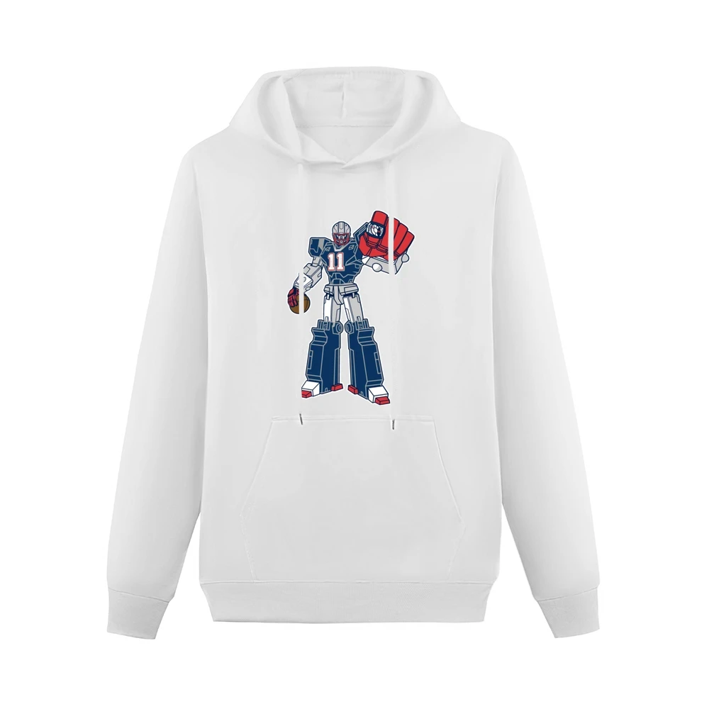 SuperTron Julian Edelman Fun New England Superbowl Football Graphic Fa Men Hoodie With Pocket