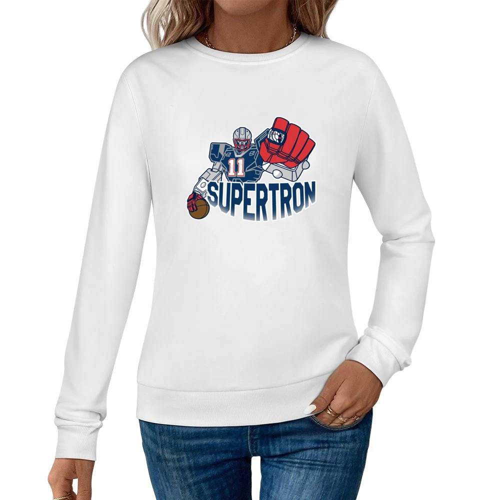 SuperTron Julian Edelman New England Optimus Prime Parody Football Gra Women Pullover Sweatshirt