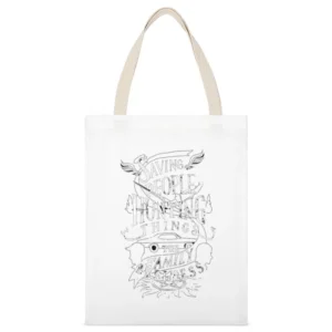 Supernatural family White Canvas Tote Shopping Bag