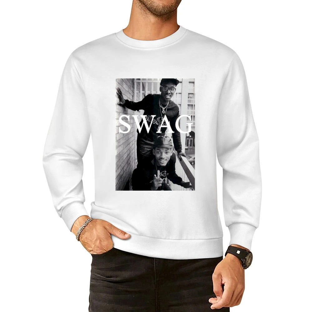 Swag Vintage Will Smith Fresh Prince Cool Urban Hip Hop Graphic T Shir European Size Pullover Sweater