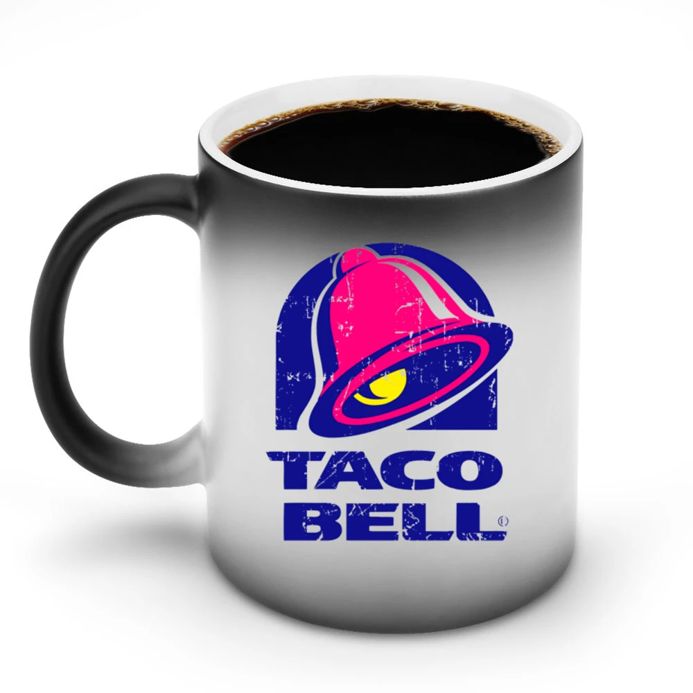 Taco Bell Fast Food Restaurant Distressed Look Discoloration Mug