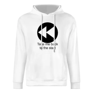 Take me back to the start - music player button European Size Men Hoodie