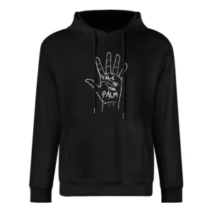 Talk To the Palm Funny Hand Drawing Graphic Tee Shirt European Size Men Hoodie