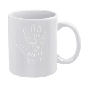 Talk To the Palm Funny Hand Drawing Graphic Tee Shirt White Mug