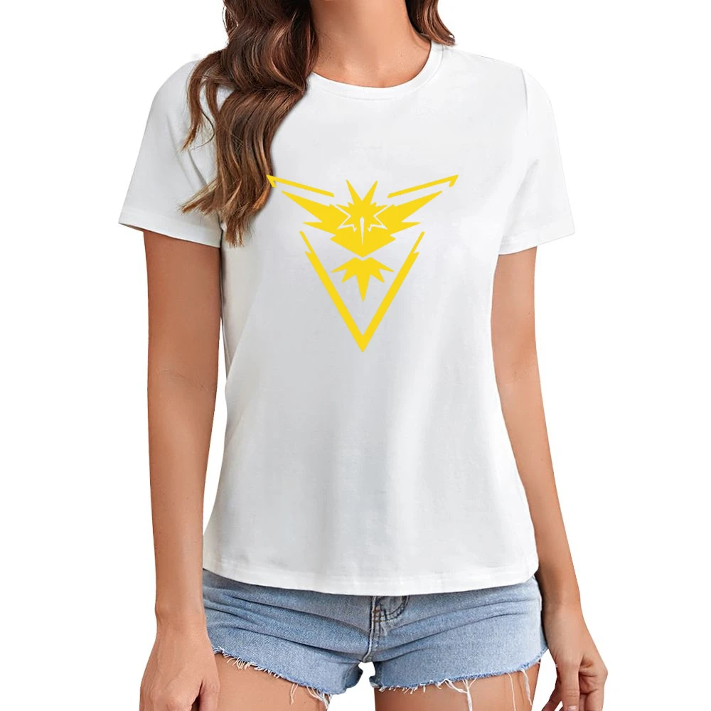 Team Instinct Pokemon Go Asian Size Women Ladies T-shirt