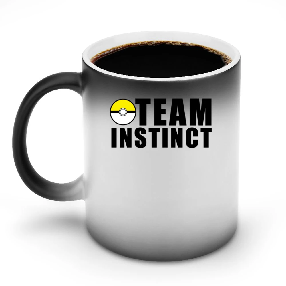 Team Instinct Pokemon Go Fun Graphic Game Apparel Discoloration Mug