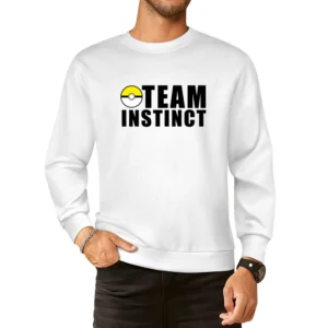 Team Instinct Pokemon Go Fun Graphic Game Apparel European Size Pullover Sweater