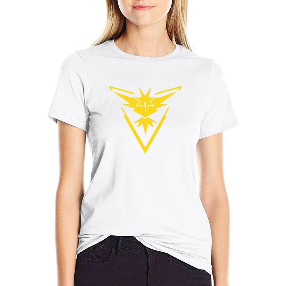 Team Instinct Pokemon Go US Size Women Ladies T-shirt
