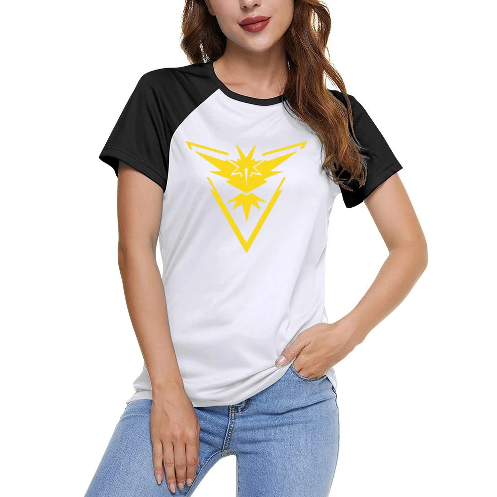 Team Instinct Pokemon Go Women Ladies Short Sleeve T-Shirt