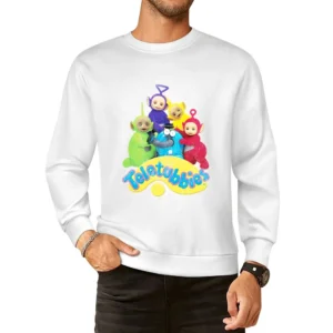 Teletubbies Fun Distressed Vintage Style Popular TV Show Tee Shirt European Size Pullover Sweater