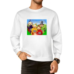 Teletubbies Fun Vintage Cartoon TV Show Graphic European Size Pullover Sweater