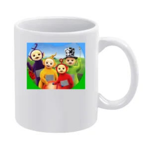Teletubbies Fun Vintage Cartoon TV Show Graphic White Mug