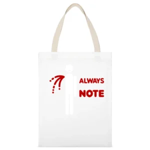 That's why you always leave a note White Canvas Tote Shopping Bag