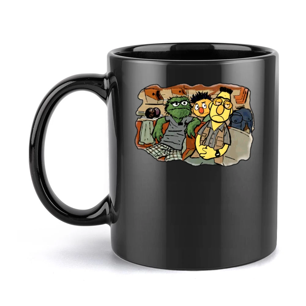 The Big Lebowski Movie Sesame Street Parody Black Mug