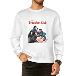 The Breakfast Club Cool Fun 80s Vintage Style Distressed Look Graphic European Size Pullover Sweater