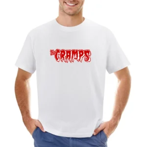 The Cramps red text logo Asian Size Men T-Shirt