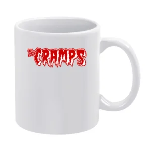 The Cramps red text logo White Mug