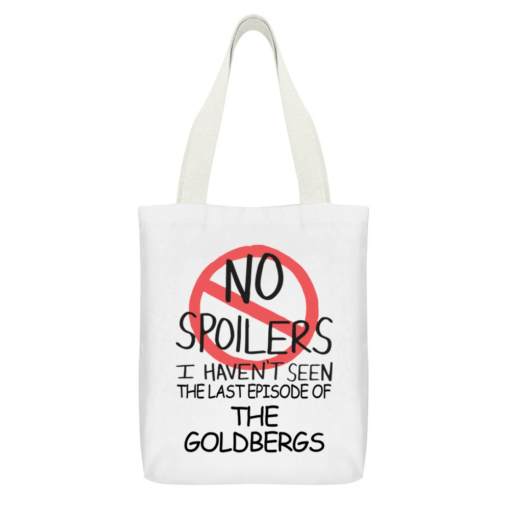 The Goldbergs No Spoilers Last Episode Tv Funny White Canvas Tote Shopping Bag With Interior Pocket