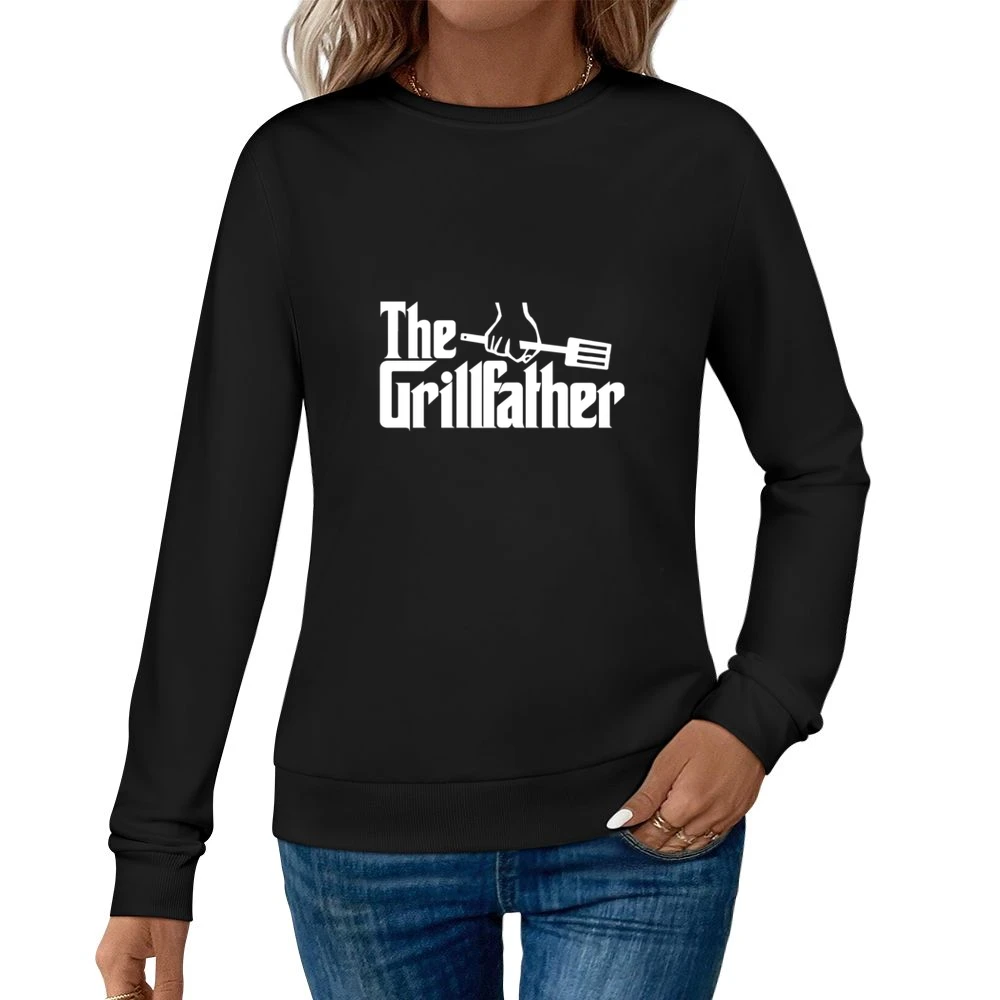 The Grill Father ( Can Add Name) Apron Women Pullover Sweatshirt