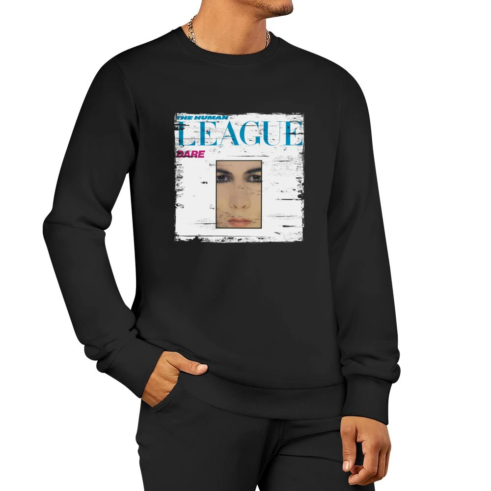 The Human League Dare Album Cover Distressed Image Men Pullover Sweatshirt