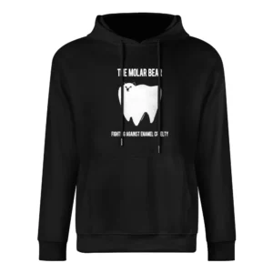 The Molar Bear Funny Enamel Cruelty Graphic Tee Shirt European Size Men Hoodie