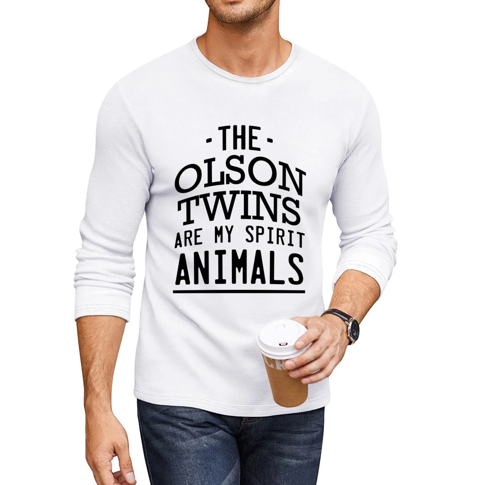 The Olson Twins Are My Spirit Animals Fun Popular Mary Kate And Ashley Men CrewNeck Long Sleeve T-Shirt