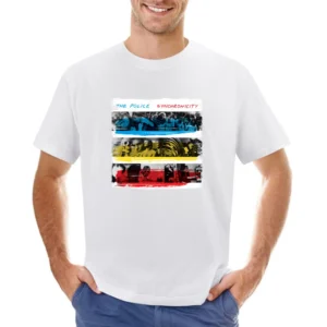 The Police Synchronicity Album Cover Distressed Image Asian Size Men T-Shirt