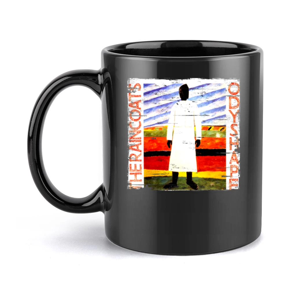 The Raincoats Odyshape Album Cover Distressed Image Black Mug