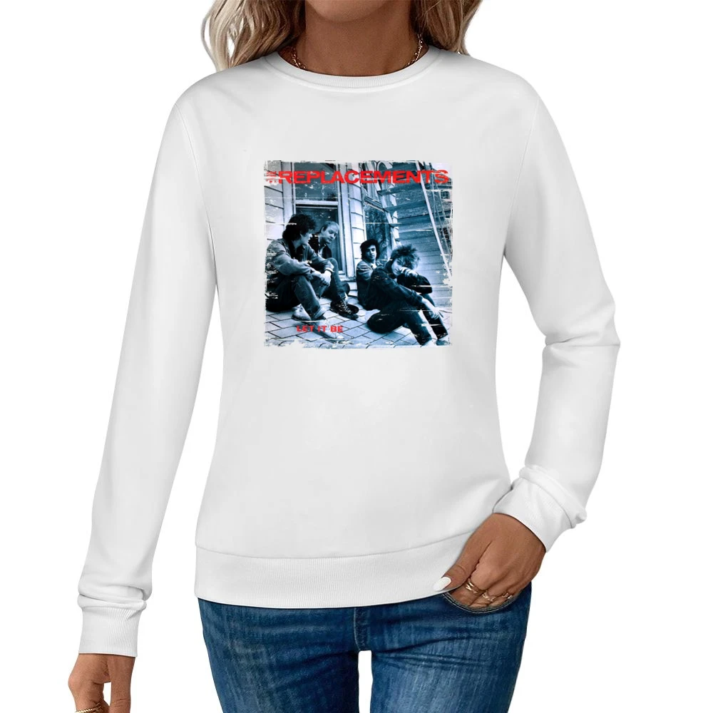 The Replacements Let It Be Album Cover Distressed Image Women Pullover Sweatshirt
