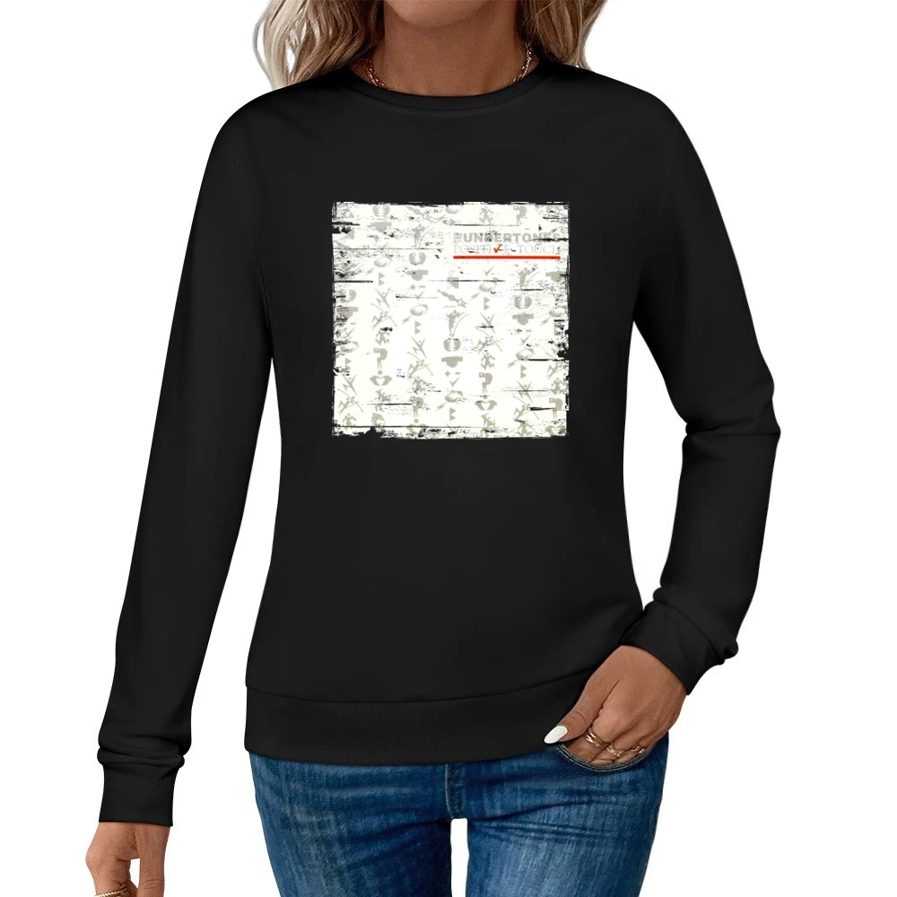 The Undertones Positive Touch Album Cover Distressed Image Women Pullover Sweatshirt