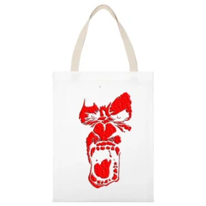 The angry ape monkey wild animals White Canvas Tote Shopping Bag