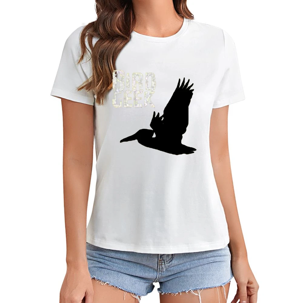 The flying geek bird Asian Size Women Ladies T-shirt