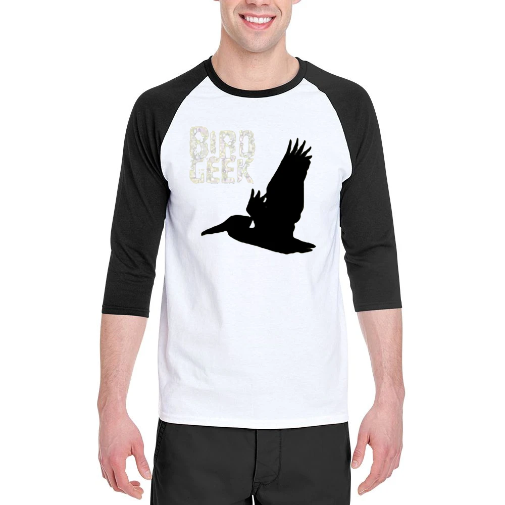 The flying geek bird Men 3/4 Sleeve T-Shirt