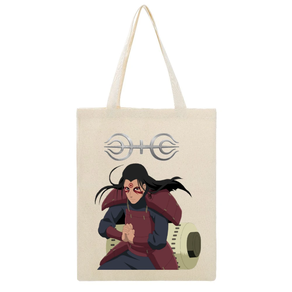 The god of shinobi Hashirama Senju naruto anime manga Beige Canvas Tote Shopping Bag