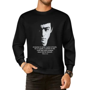 The legend martial artist bruce lee jet kundo teacher quotes European Size Pullover Sweater