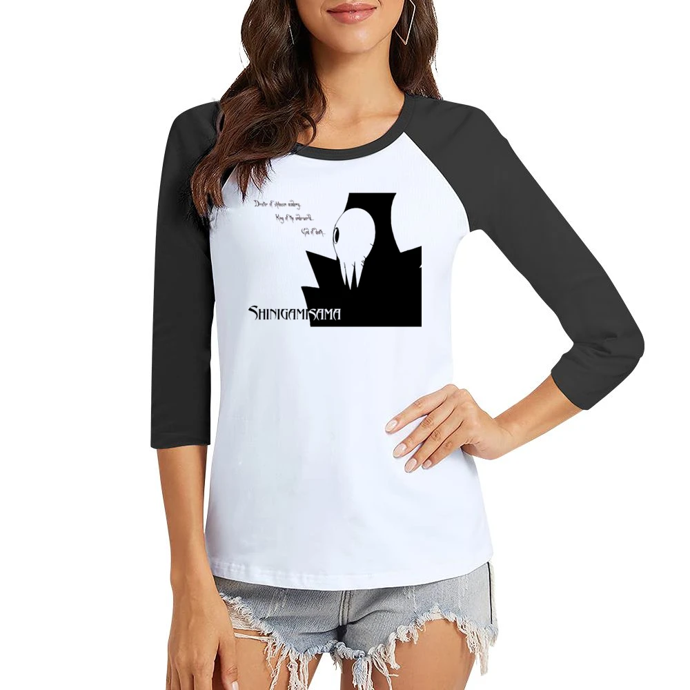 The shinigami soul eater manga Women Ladies 3-4 Sleeve T-Shirt