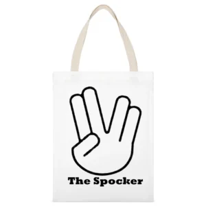 The spocker - star trek spock hand sign White Canvas Tote Shopping Bag