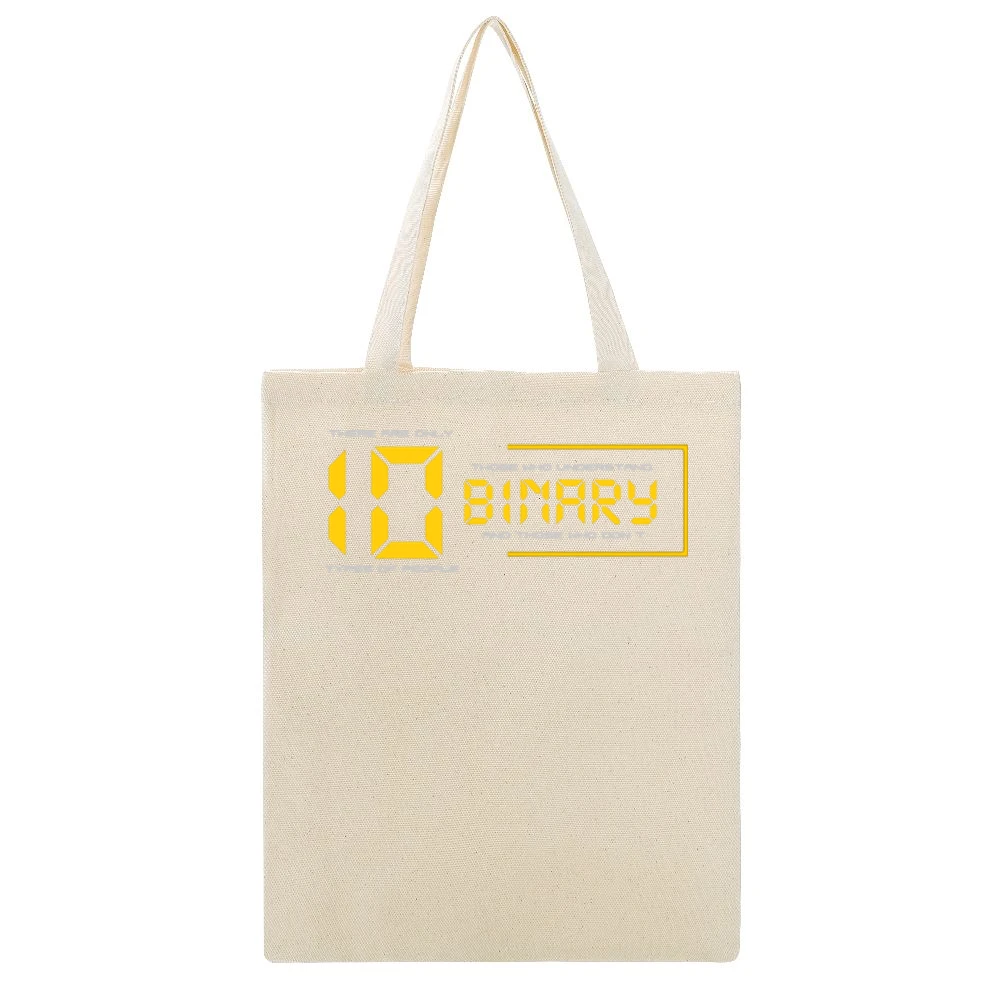 There are 10 types people in the world funny geek Beige Canvas Tote Shopping Bag