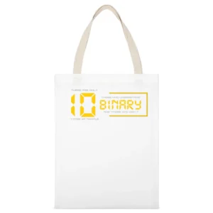 There are 10 types people in the world funny geek White Canvas Tote Shopping Bag