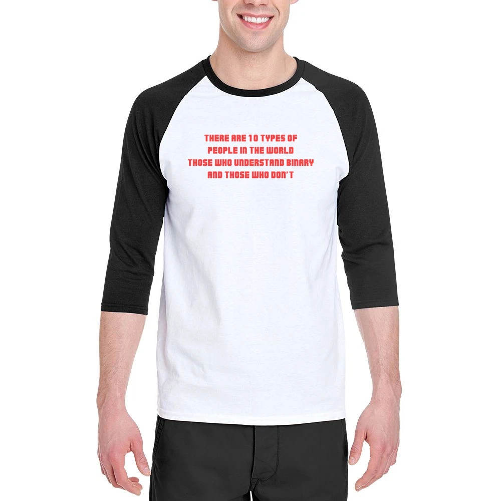 There are ten/two types of people inthe world who knows binary and don Men 3/4 Sleeve T-Shirt