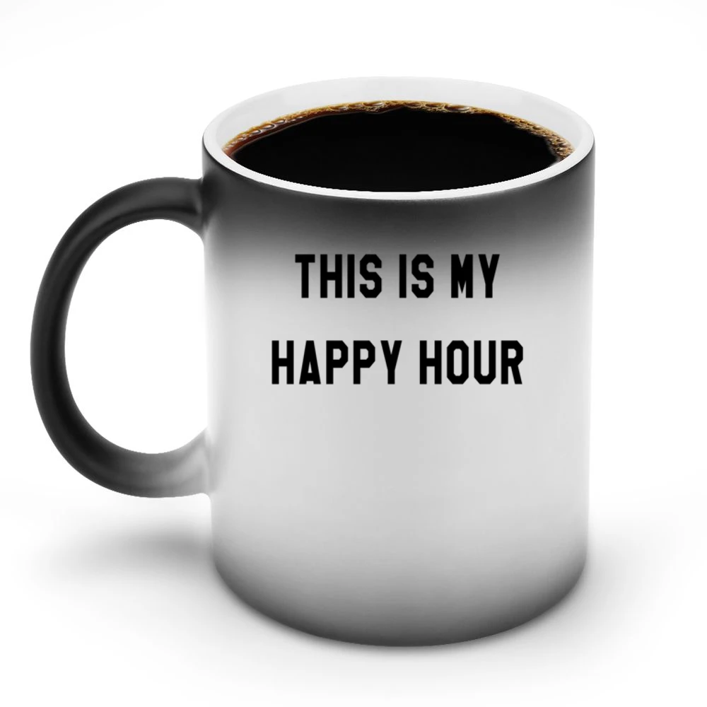 This Is My Happy Hour Fun Fitness Workout Graphic Tee Shirt Discoloration Mug