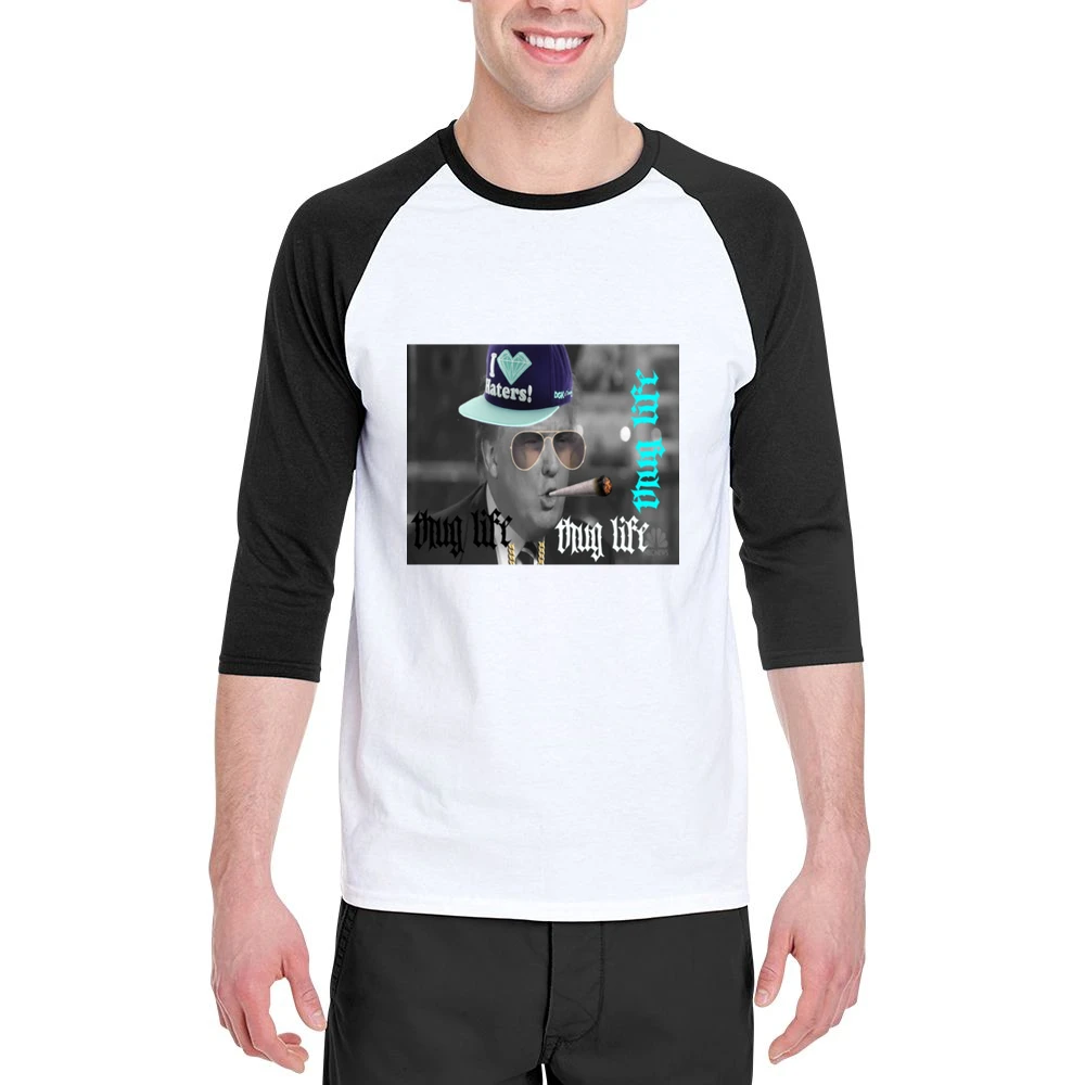 Thug Life Trump Tshirt (all Colors And Styles Available) Men 3/4 Sleeve T-Shirt