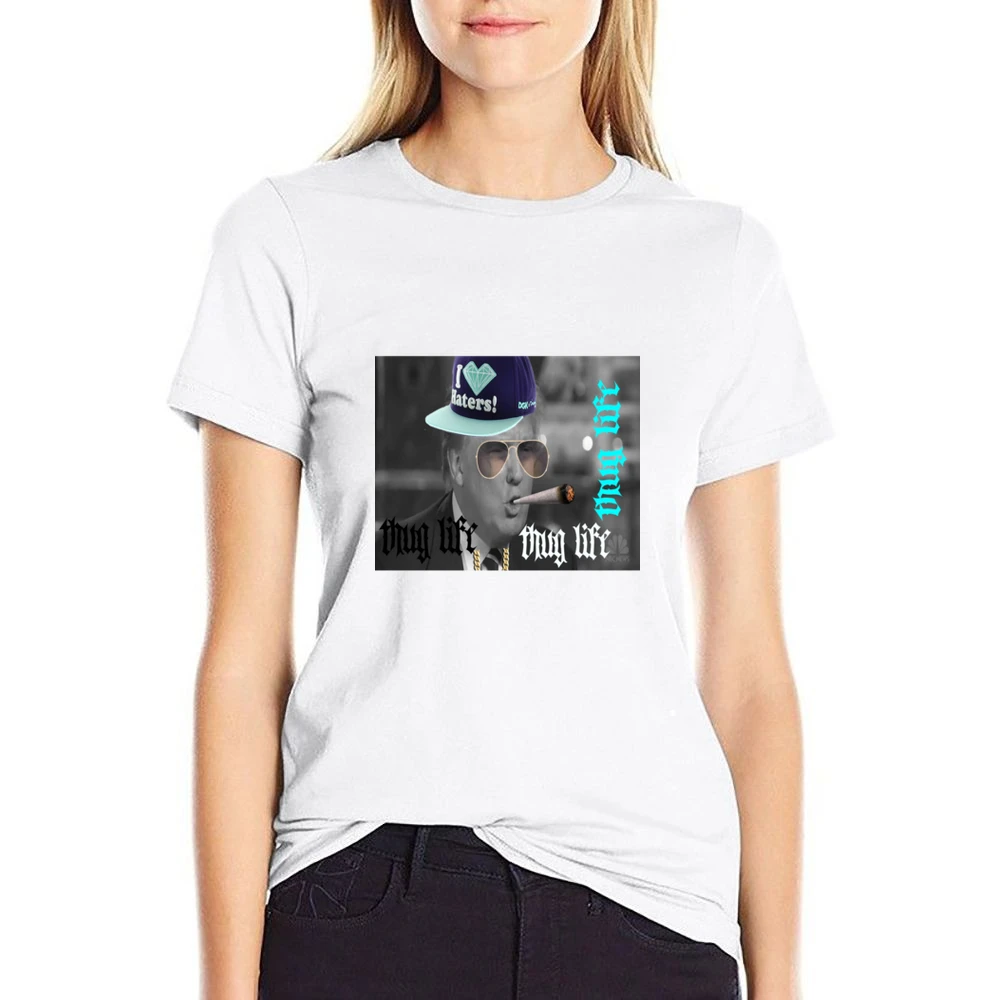 Thug Life Trump Tshirt (all Colors And Styles Available) US Size Women Ladies T-shirt