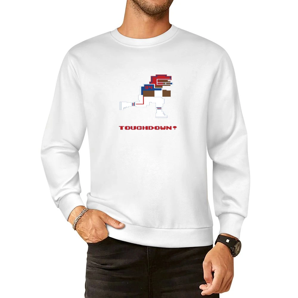 Thurman Thomas 8 Bit Tecmo Bowl Buffalo Retro Football European Size Pullover Sweater