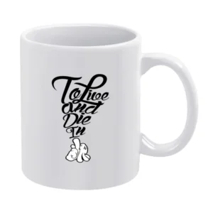 To Live in Die in LA Hip Hop Tshirt (all colors and styles available) White Mug