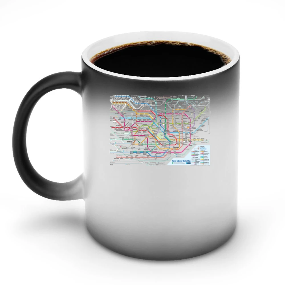 Tokyo Subway Map Discoloration Mug